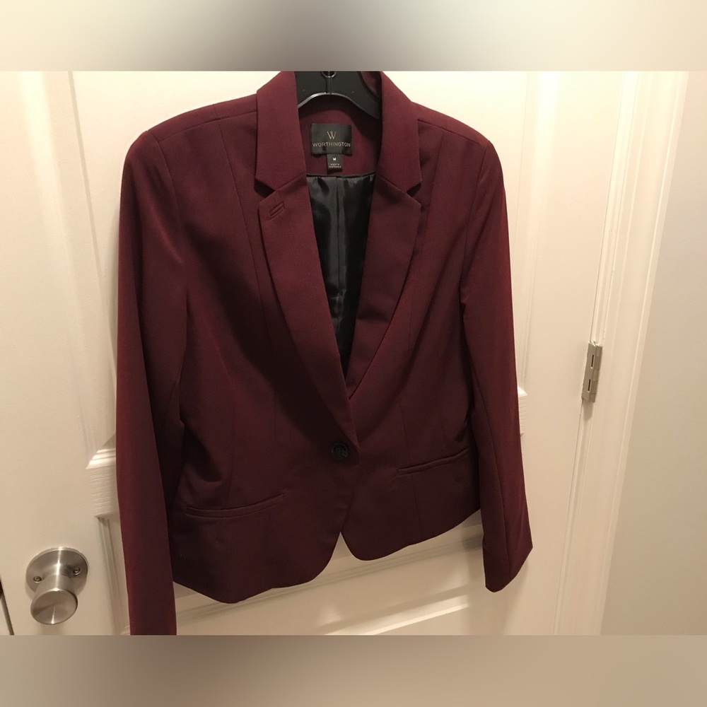 Worthington Burgundy Blazer. Sz M.